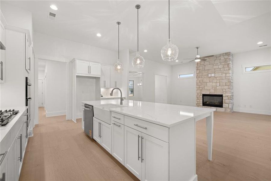 Furnished interior view inside a new home in Soleil Belmont Park, Canton (Image 6).