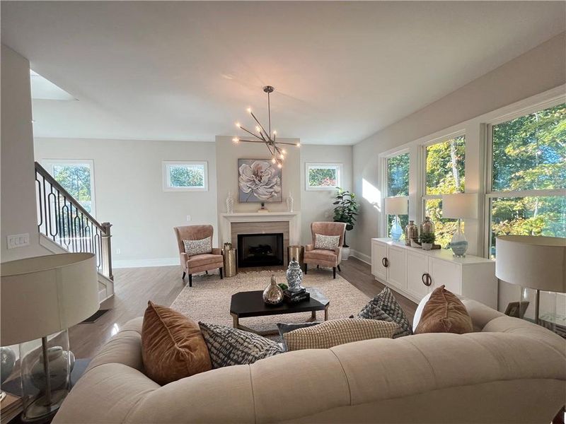 Furnished interior view inside a new home in Liberty Springs, Woodstock (Image 34). Furnished interior view inside a new home in Liberty Springs, Woodstock (Image 34).