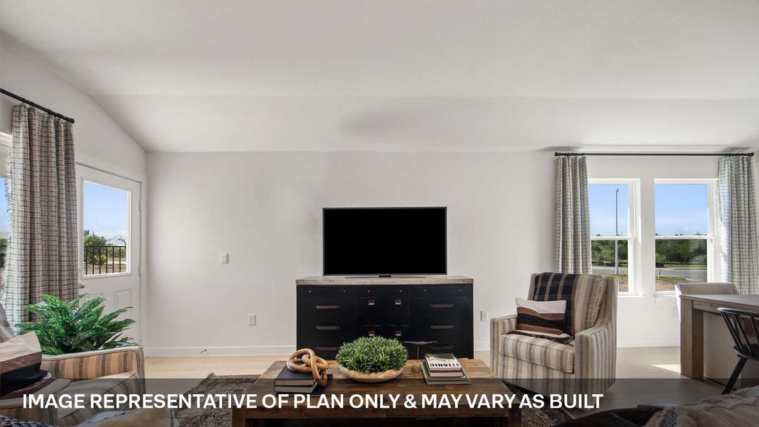 Furnished interior view inside a new home in Trails at Wildhorse, Austin (Image 9).