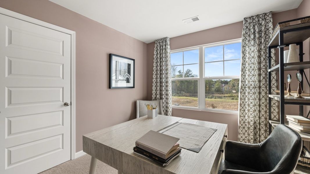 Representative furnished interior of a home built from the Hamlin by D.R. Horton in Oakchase at Hampton, Hampton (Image 28).