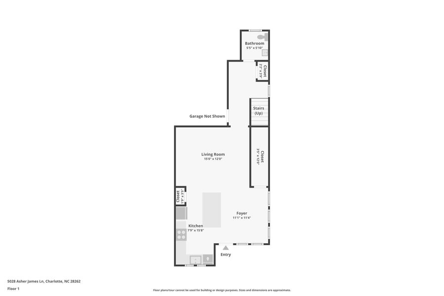2D floor plan layout for the Rochester by DRB Homes in Odell Park, Charlotte, NC (Image 3).