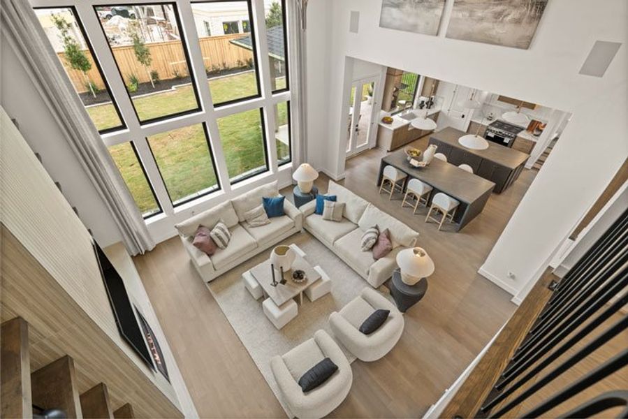 Furnished interior view inside a new home in Bridgeland 45', 50', 70', Cypress (Image 12).