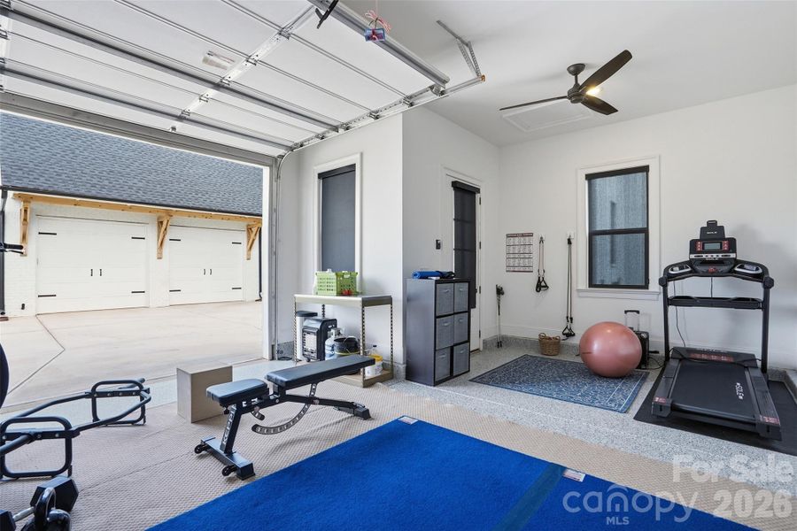 Gym in detached garage