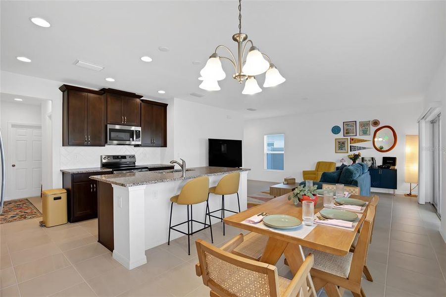 Furnished interior view inside a new home in Horse Creek at Crosswinds, Davenport (Image 40). Furnished interior view inside a new home in Horse Creek at Crosswinds, Davenport (Image 40).