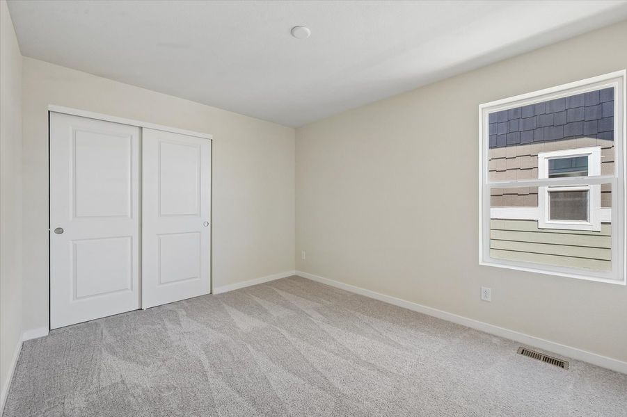 A room with white doors.