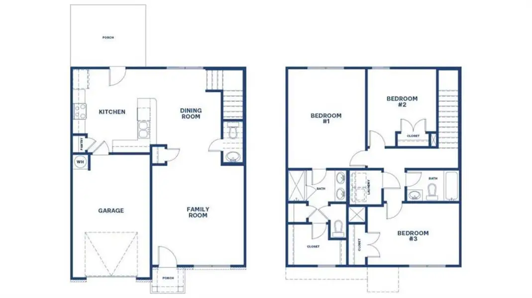 2D floor plan layout of this home in WillowBrook, Winder, GA (Image 4).