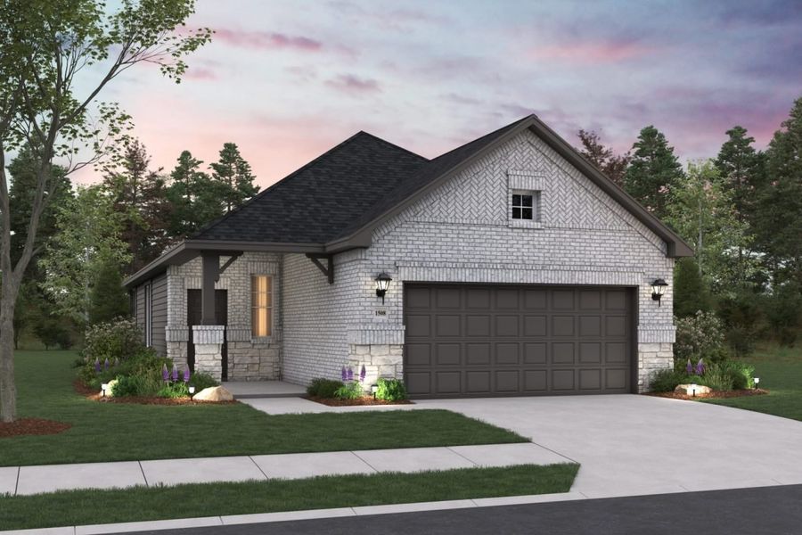 Representative exterior photo of a completed home built from the Caddo II Mustang Meadows 40s by Brohn Homes in Mustang Meadows, Waller, TX (Image 13).