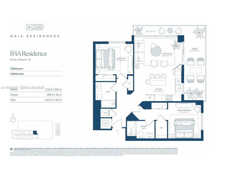 2D floor plan layout of this home in , Hollywood, FL (Image 6).
