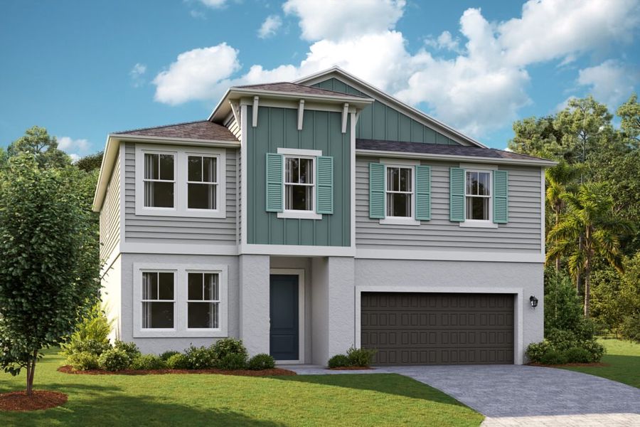 Representative exterior photo of a completed home built from the Lido by Casa Fresca Homes in Pasadena Woods, Dade City, FL (Image 9).
