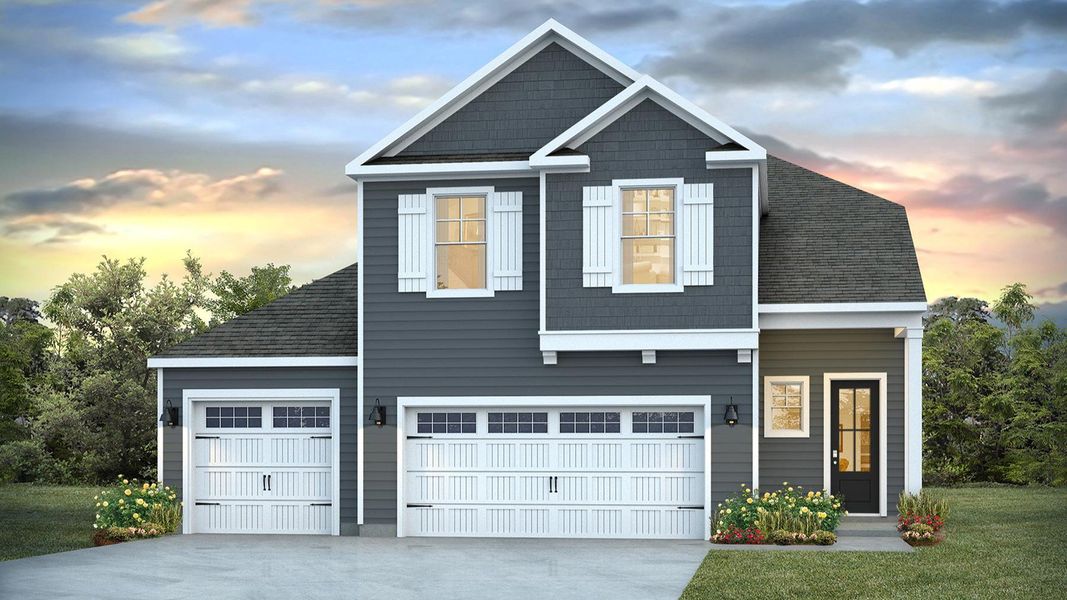 Representative exterior photo of a completed home built from the Wren by D.R. Horton in The Haven at Indigo Preserve, Leland, NC (Image 23). Representative exterior photo of a completed home built from the Wren by D.R. Horton in The Haven at Indigo Preserve, Leland, NC (Image 23).
