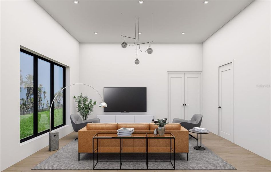 Furnished interior view inside a new home in , St. Petersburg (Image 9).