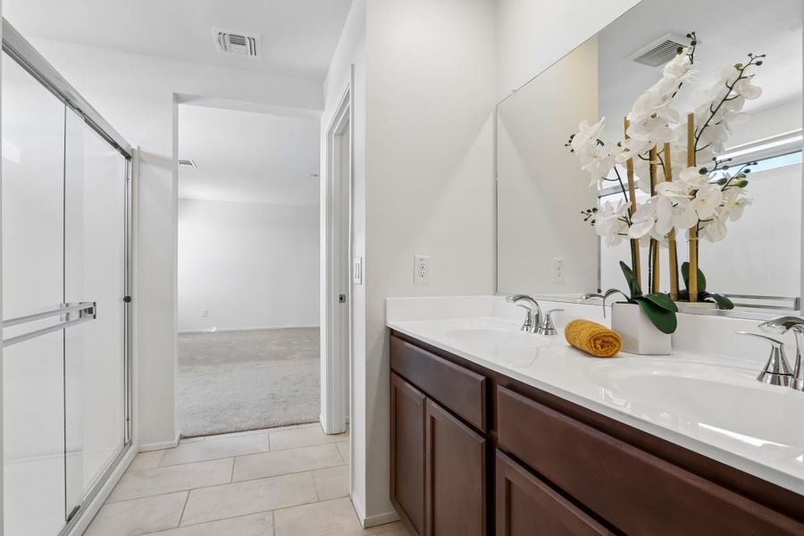 Furnished interior view inside a new home in Skyline Village Enclaves, San Tan Valley (Image 7).