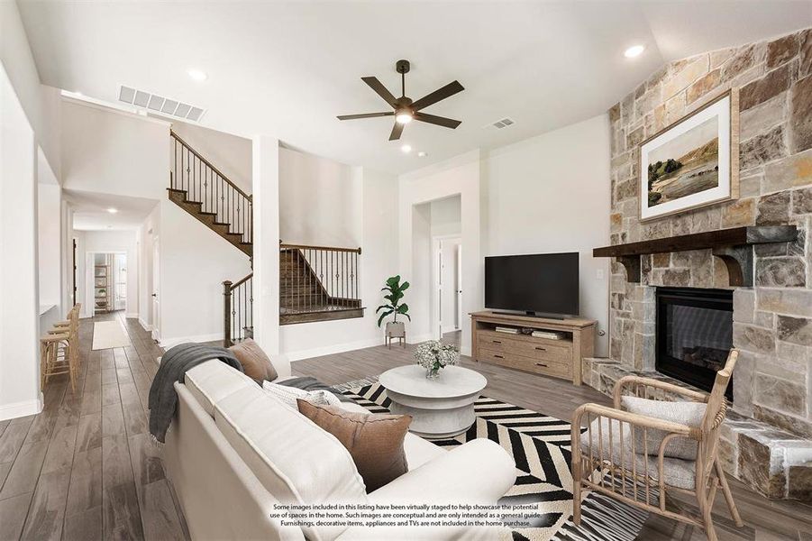 Furnished interior view inside a new home in The Oaks, Red Oak (Image 17).