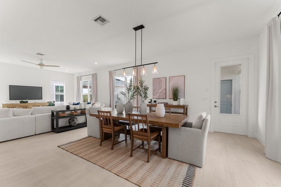 Representative furnished interior of a home built from the Dahlberg by Mattamy Homes in Newfield - Rosette Park, Palm City (Image 6).