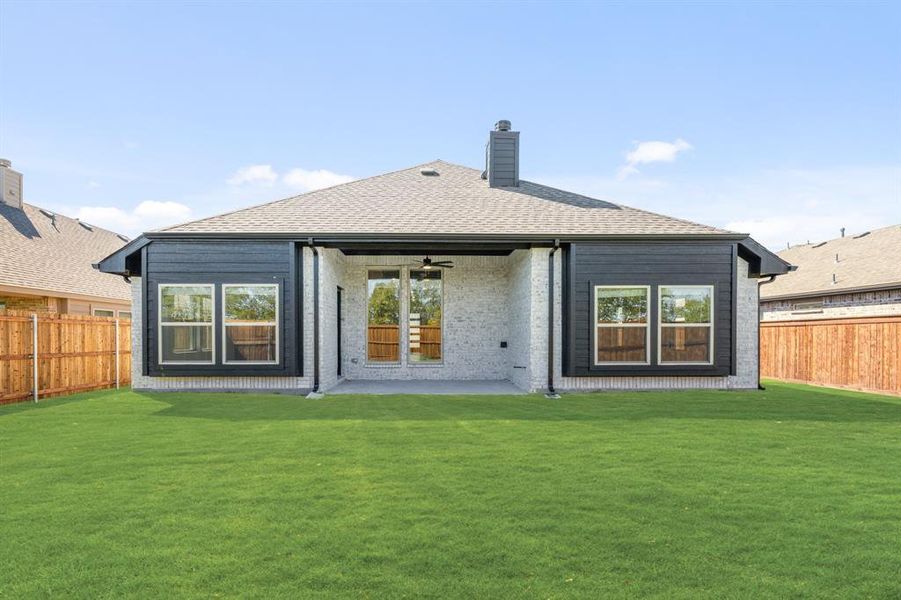 Exterior details and patio area of a home in Waterscape Classic 60s, Royse City (Image 21).