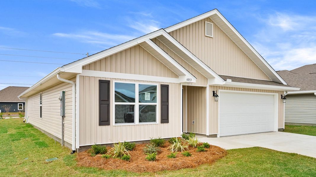 Front exterior of a new home in Morningside, Panama City, FL, highlighting curb appeal (Image 17).