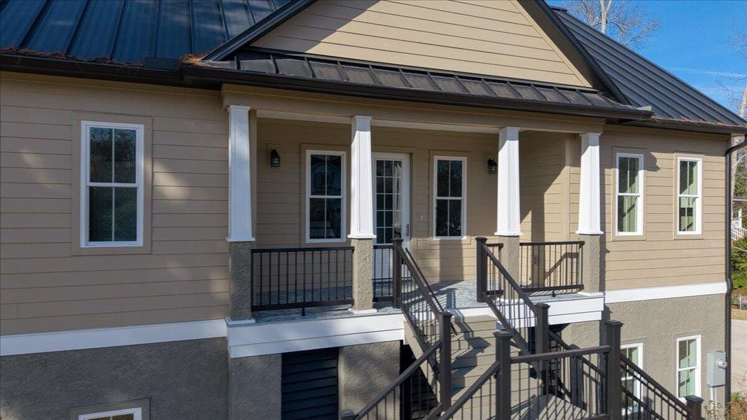 Exterior details and patio area of a home in , North Charleston (Image 30).
