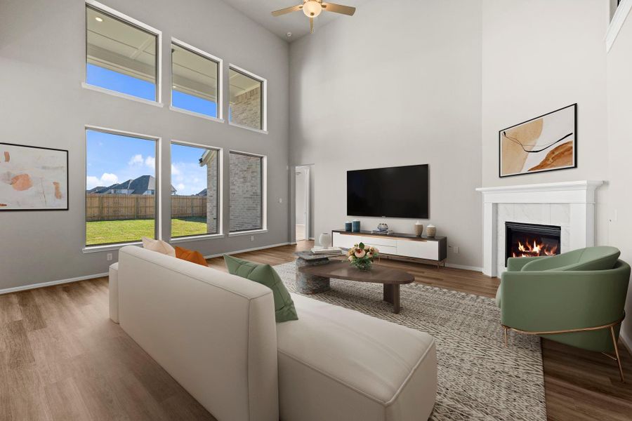 Furnished interior view inside a new home in The Meadows at Imperial Oaks 60', Conroe (Image 8).