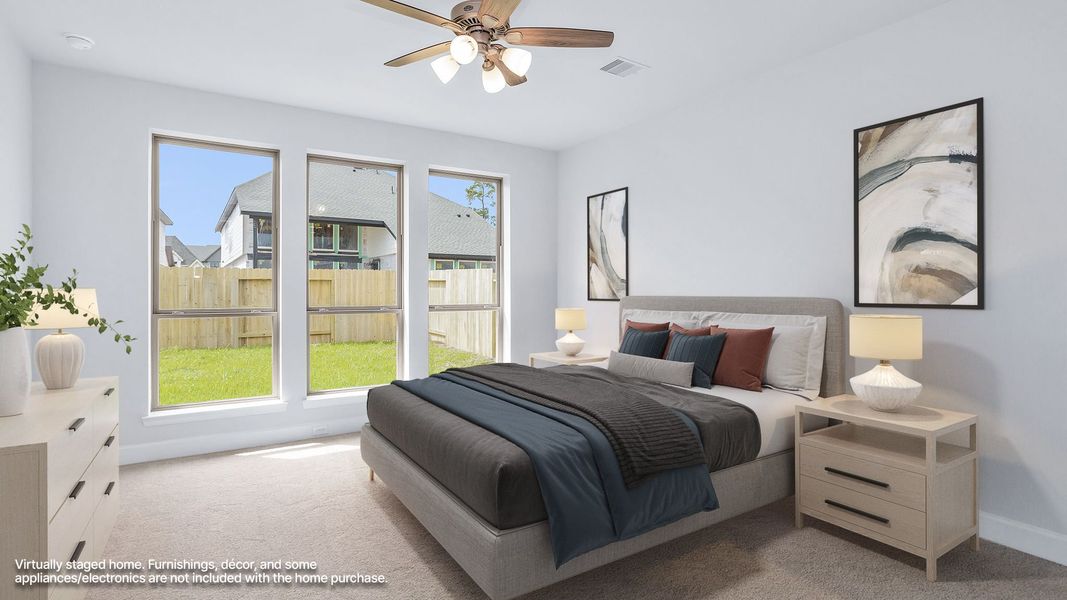 Furnished interior view inside a new home in Grand Central Park, Conroe (Image 4).