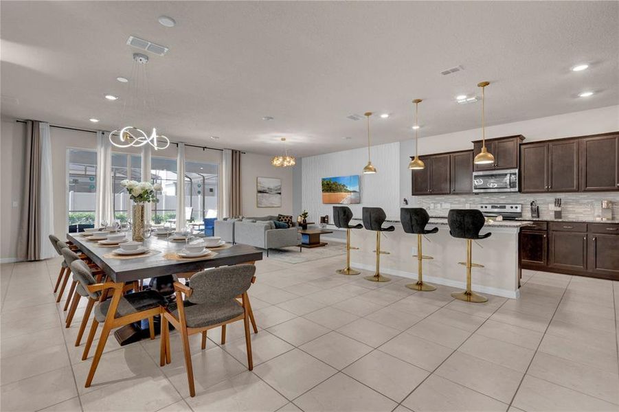 Furnished interior view inside a new home in , Davenport (Image 9).