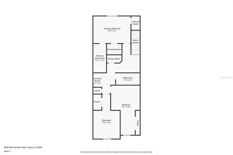 2D floor plan layout of this home in , Tampa, FL (Image 6). 2D floor plan layout of this home in , Tampa, FL (Image 6).