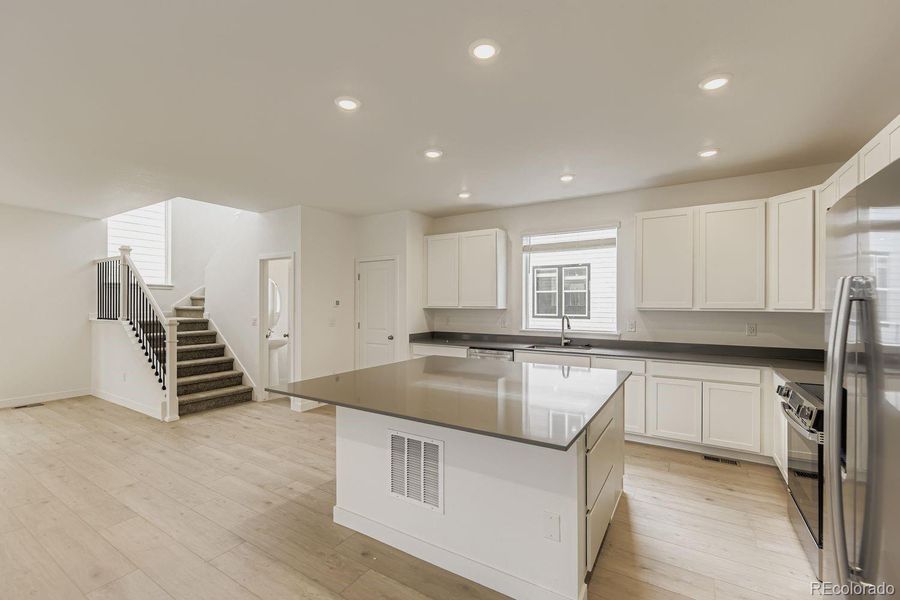 Furnished interior view inside a new home in Vermilion Creek: The Skyline Collection, Centennial (Image 9). Furnished interior view inside a new home in Vermilion Creek: The Skyline Collection, Centennial (Image 9).
