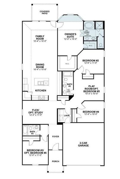 2D floor plan layout of this home in Lago Mar, Santa Fe, TX (Image 3).