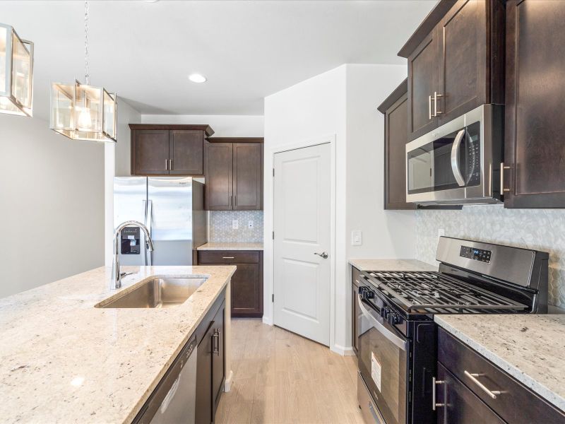 Furnished interior view inside a new home in Hanson Ridge, Vail (Image 3). Furnished interior view inside a new home in Hanson Ridge, Vail (Image 3).