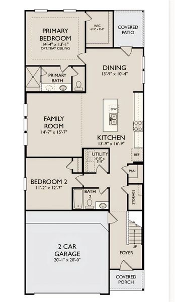 2D floor plan layout of this home in Emory Glen, Magnolia, TX (Image 5).