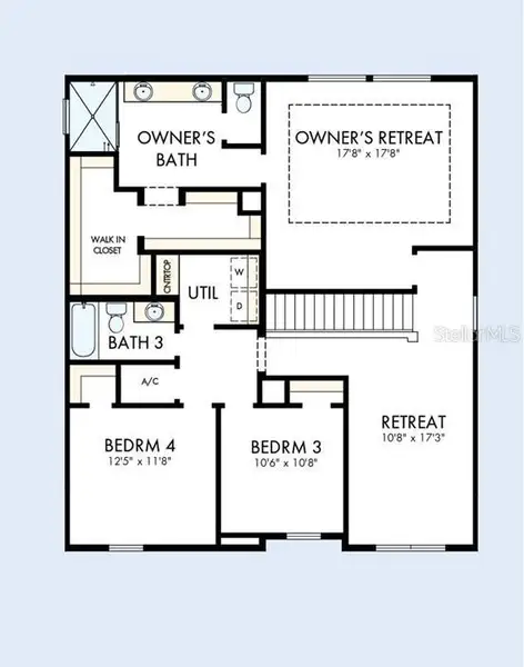 2D floor plan layout of this home in , Tampa, FL (Image 3).