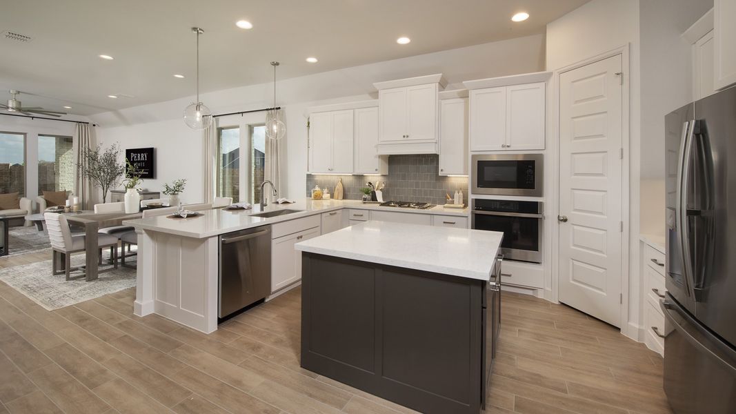 Furnished interior view inside a new home in Amira 45', Tomball (Image 7). Furnished interior view inside a new home in Amira 45', Tomball (Image 7).