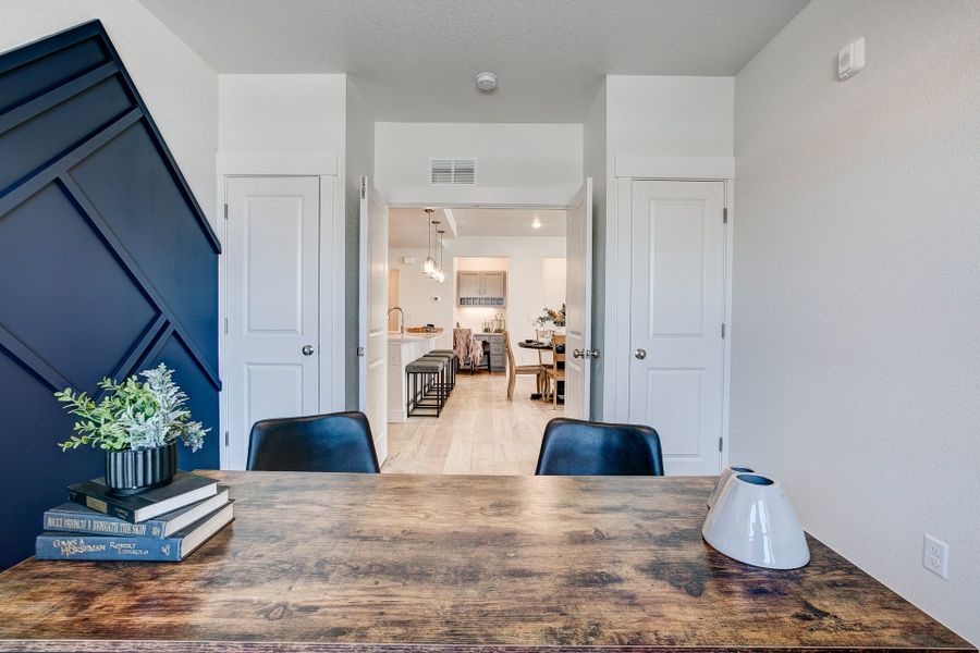 Representative furnished interior of a home built from the The Cambridge by Landmark Homes in The Lakes at Centerra, Loveland (Image 26).