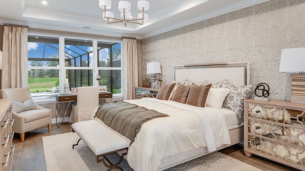 Representative furnished interior of a home built from the Barbuda by Taylor Morrison in Headwaters at Lofton Creek, Yulee (Image 9).