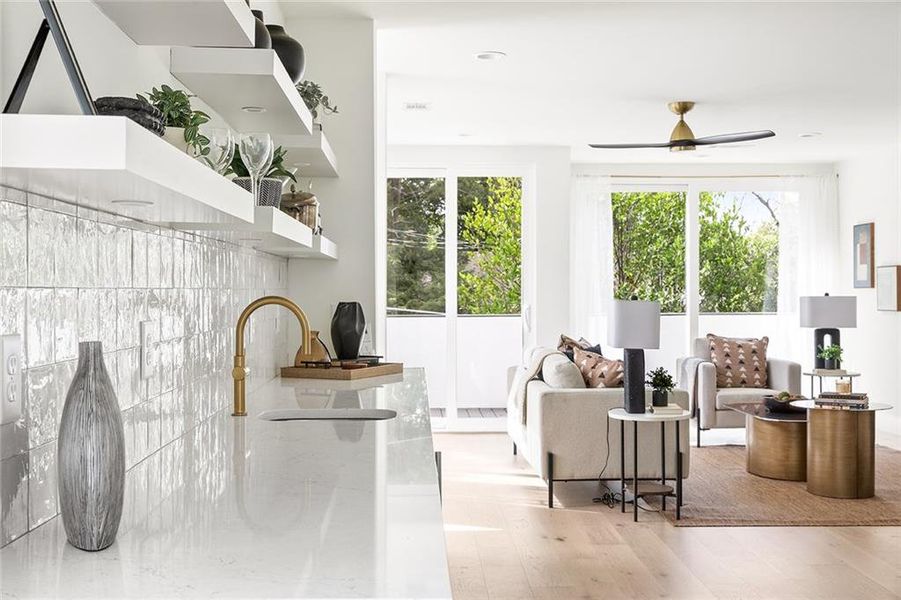 Furnished interior view inside a new home in , Atlanta (Image 12).