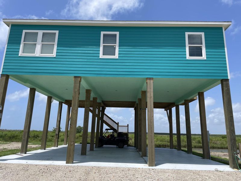 Exterior details and patio area of a home in , Bolivar Peninsula (Image 3). Exterior details and patio area of a home in , Bolivar Peninsula (Image 3).