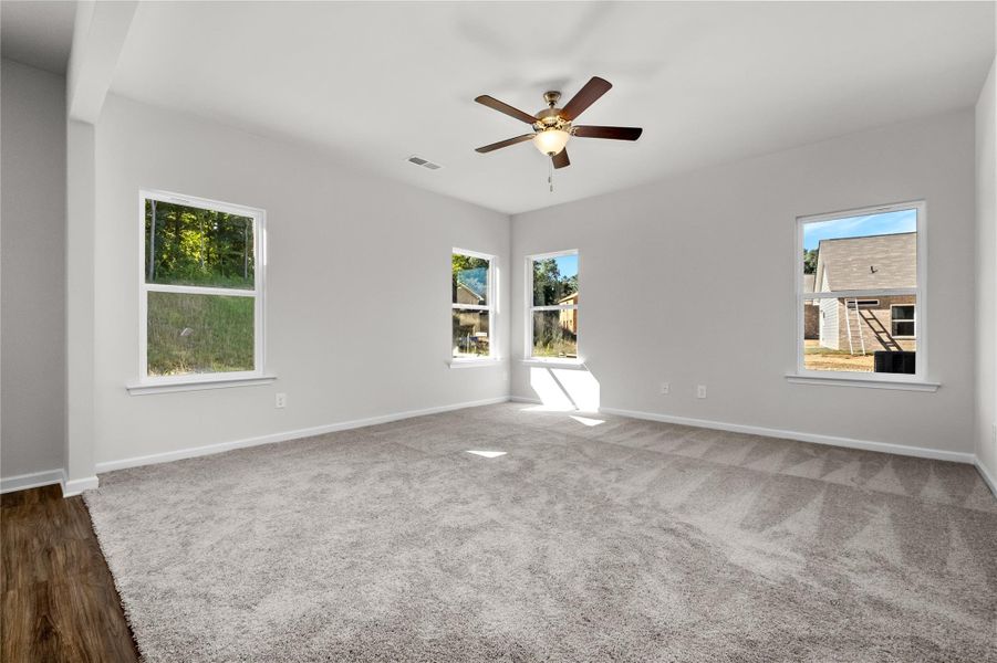 The Coleman- Family Room. Home under construction, photo used for illustrative purposes only, colors and options will vary. The Coleman- Family Room. Home under construction, photo used for illustrative purposes only, colors and options will vary.