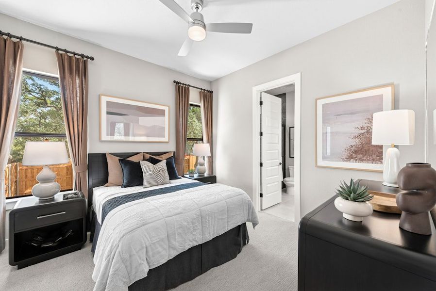 Representative furnished interior of a home built from the Emory by Scott Felder Homes in Leander Estates, Leander (Image 39).