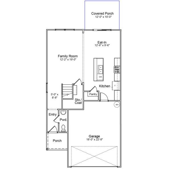 2D floor plan layout of this home in Central Creek, Goose Creek, SC (Image 3).