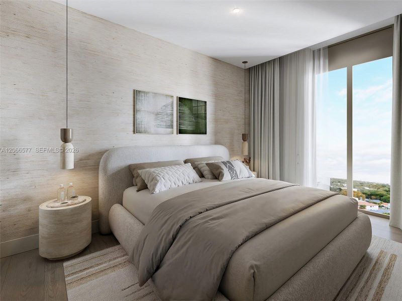 Furnished interior view inside a new home in , Miami (Image 16).