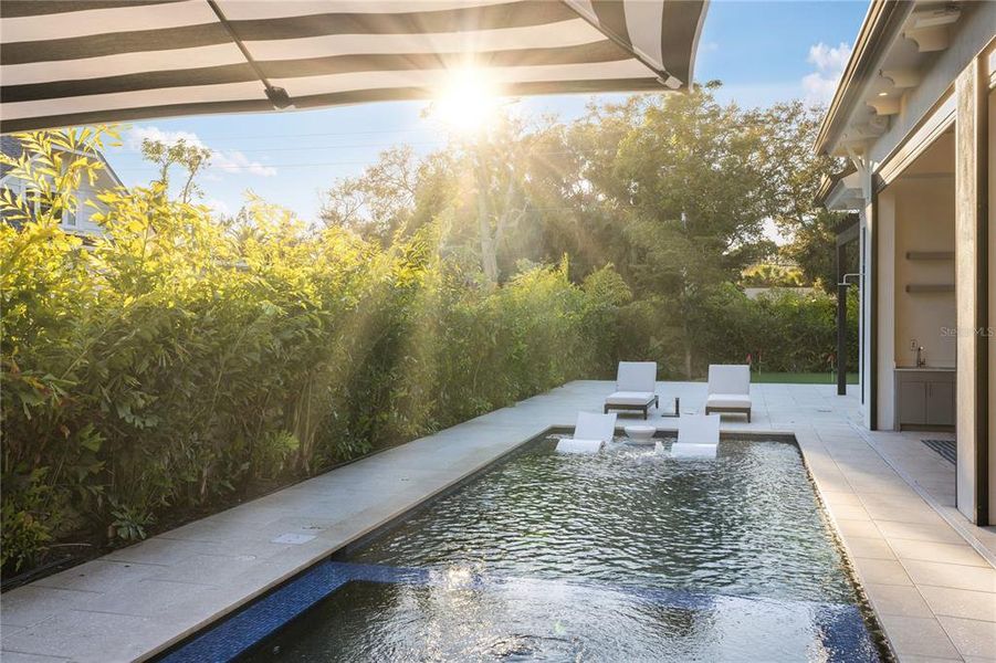 Exterior details and patio area of a home in , Sarasota (Image 37).