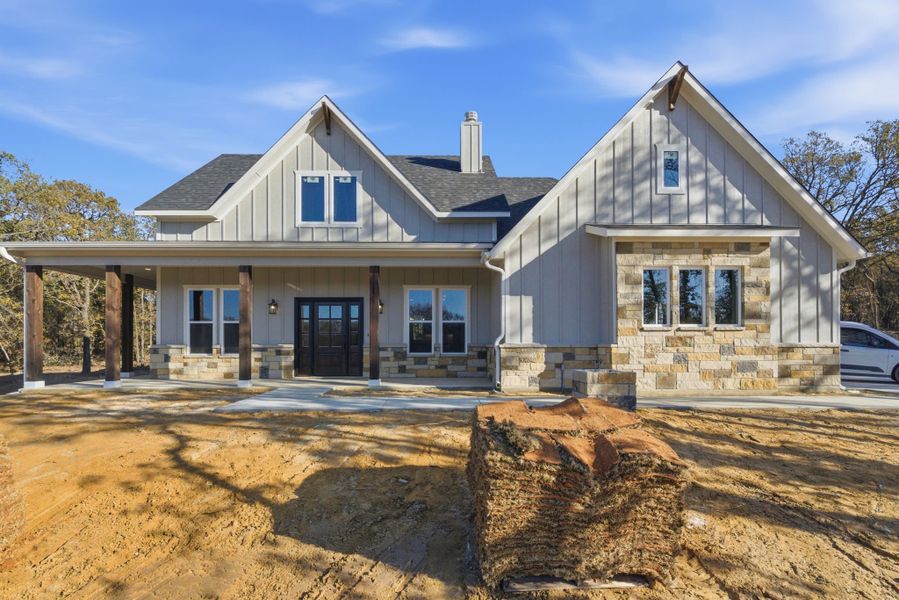 Representative exterior photo of a completed home built from the Canyon Plan by Zeal Home Builders in Sunrise Point, Weatherford, TX (Image 24).