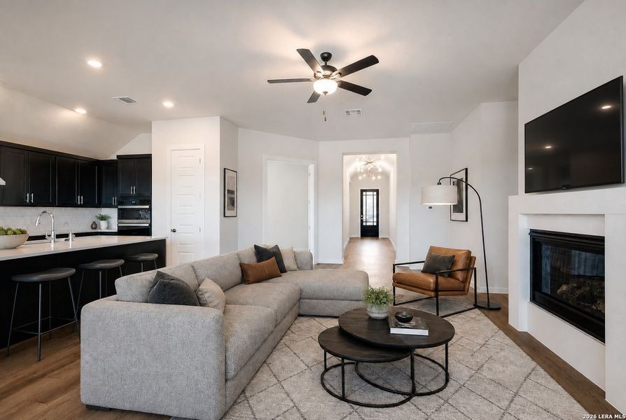 Furnished interior view inside a new home in Meyer Ranch, New Braunfels (Image 5). Furnished interior view inside a new home in Meyer Ranch, New Braunfels (Image 5).