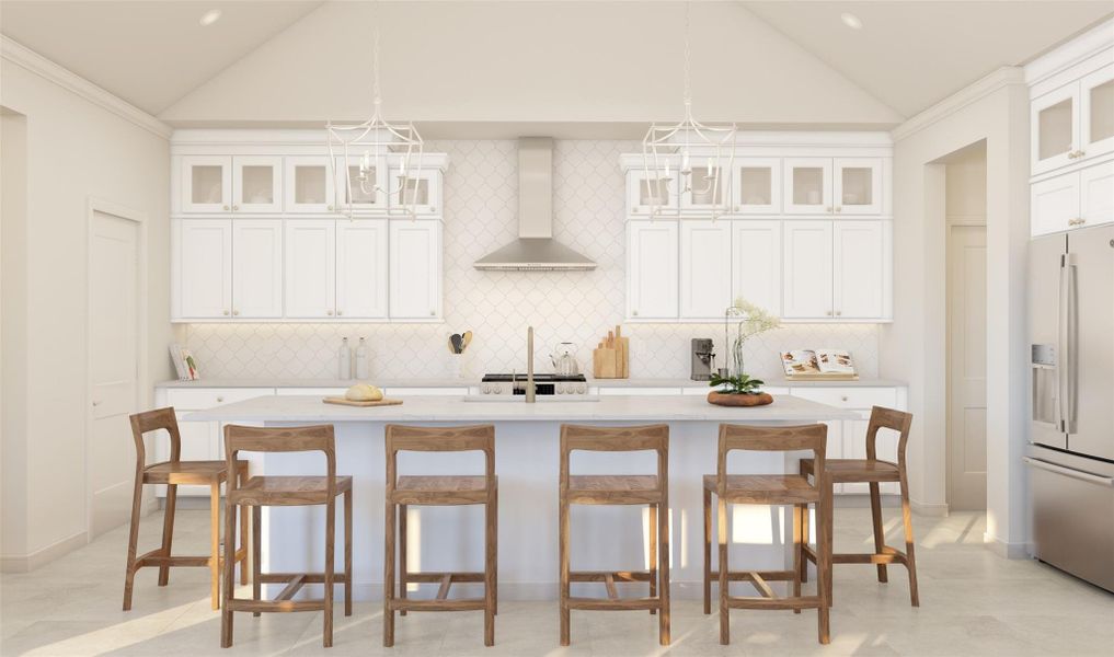 Gourmet island kitchen (*Artist rendering used for illustration purposes only.)