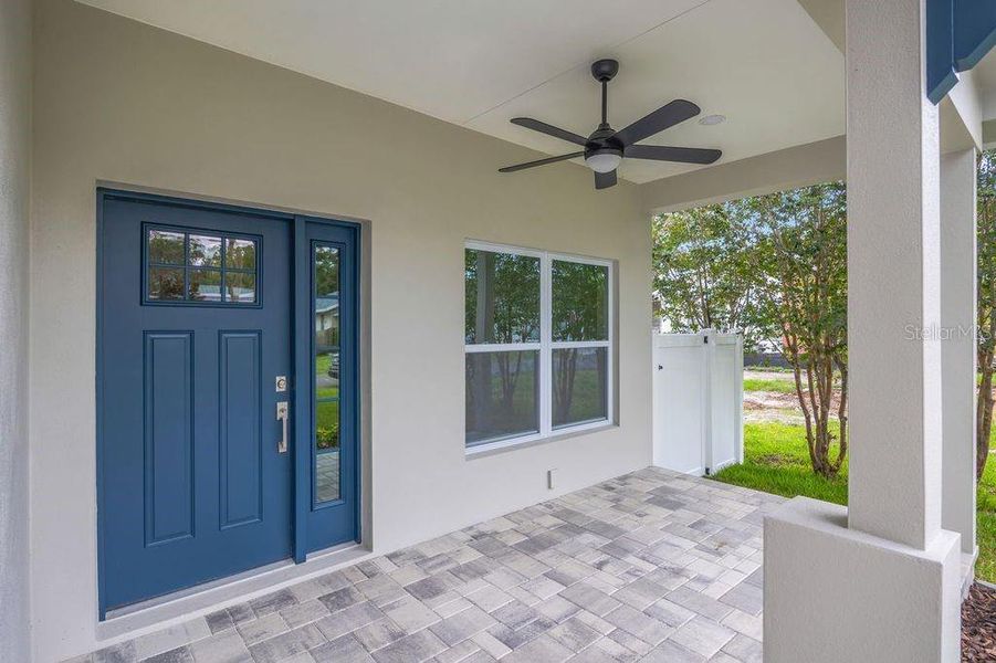 Front entry and porch Front entry and porch