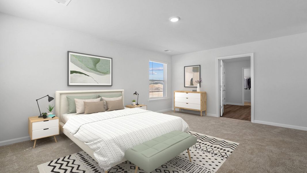 Furnished interior view inside a new home in The Groves at Bees Creek, Ridgeland (Image 27).