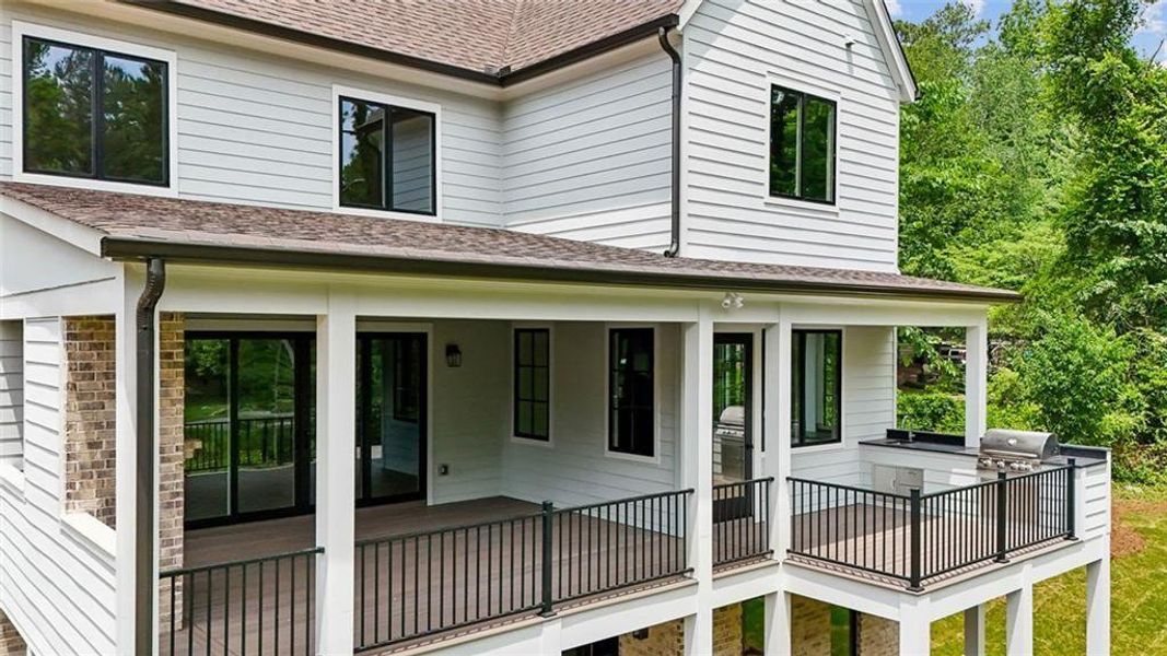 Exterior details and patio area of a home in , Roswell (Image 24).