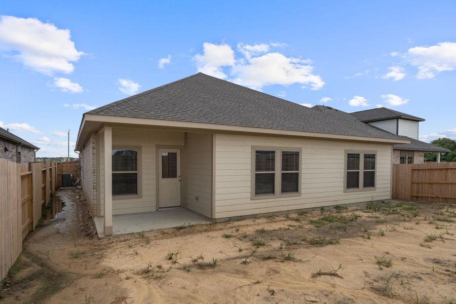 Front exterior of a new home in River Ranch Trails, Dayton, TX, highlighting curb appeal (Image 15). Front exterior of a new home in River Ranch Trails, Dayton, TX, highlighting curb appeal (Image 15).