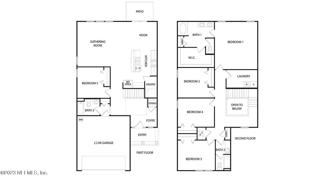 2D floor plan layout of this home in Cross Creek Express, Green Cove Springs, FL (Image 3). 2D floor plan layout of this home in Cross Creek Express, Green Cove Springs, FL (Image 3).