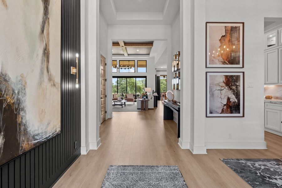 Furnished interior view inside a new home in Caliza Reserve, Boerne (Image 8).