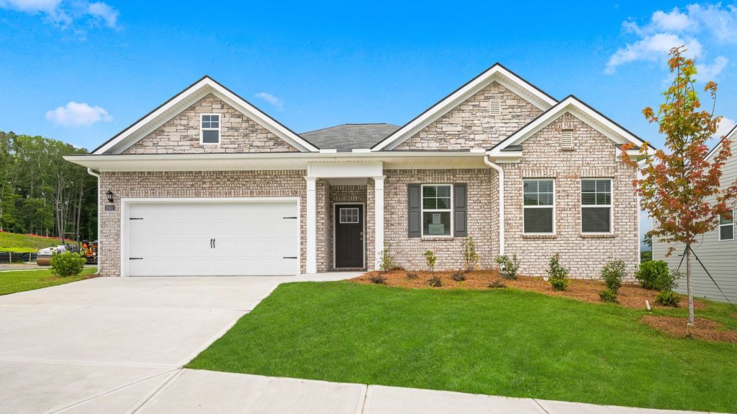 Representative exterior photo of a completed home built from the Avion by D.R. Horton in Brooks Station, Dacula, GA (Image 16).